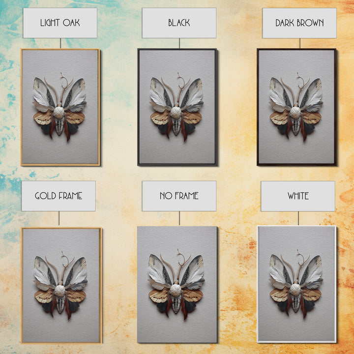 Butterfly Specimen Composition Canvas Print, Animal Art, Art, Living Room Decor, Creature, Original Art, Nursery Wall Art, ANI-2x3-79