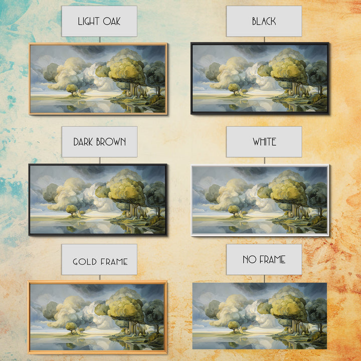 Surreal Dream Landscape Framed Canvas Print, Art, Large Wall Art, Living Room Decor, Fine Art, Prints Wall Art, ART-2x1-55