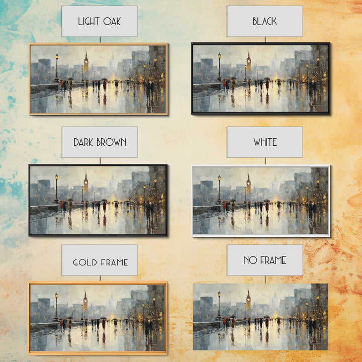 Moody City Scene Reflected Canvas Print, Art, Luxury Decor, Living Room Decor, Fine Art, Metal Wall Art, Art Commission, ART-2x1-78