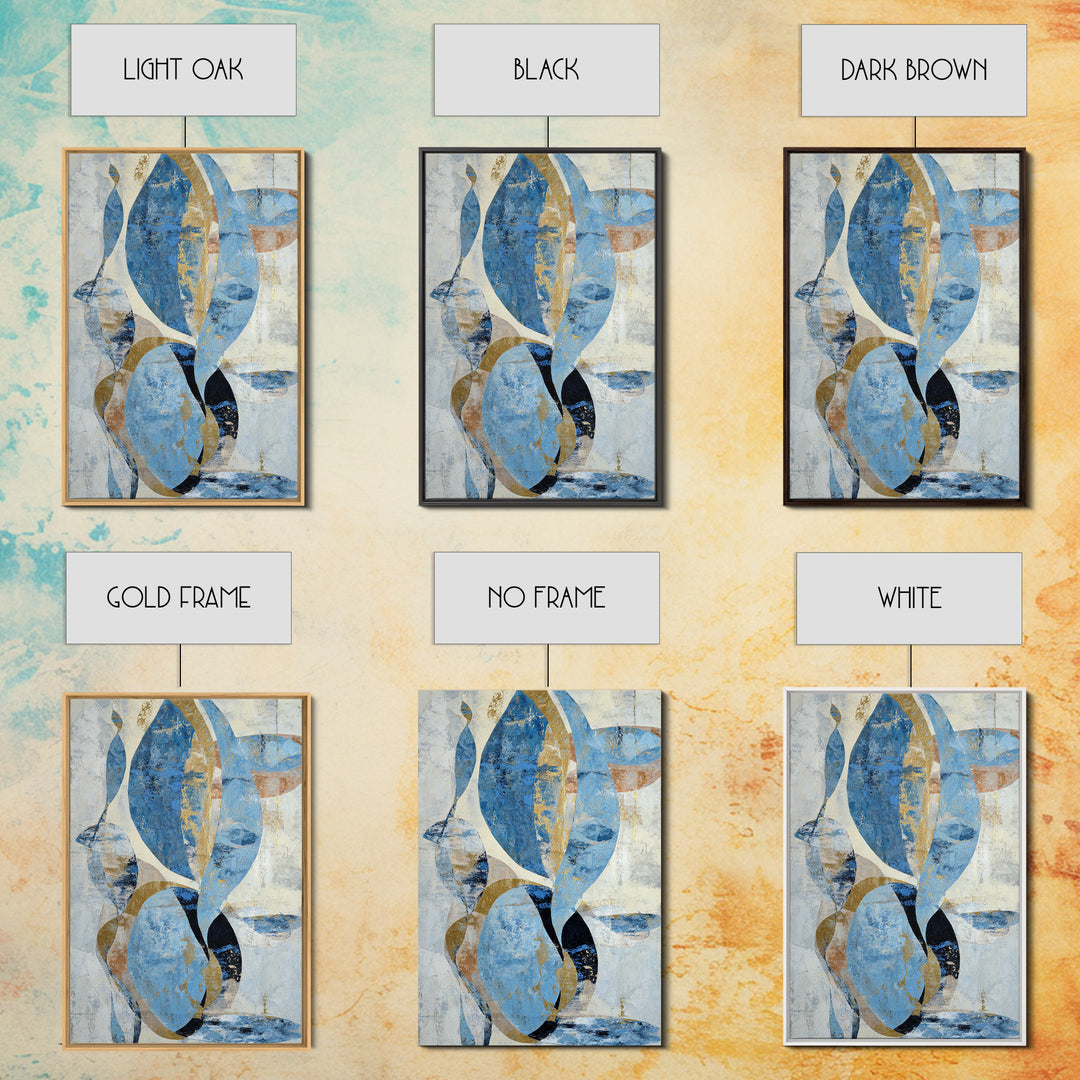 Abstract Water Forms Framed Canvas Print, Art, Canvas Art, Living Room Decor, Abstract Art, Horizontal Wall Art, ART-2x3-3