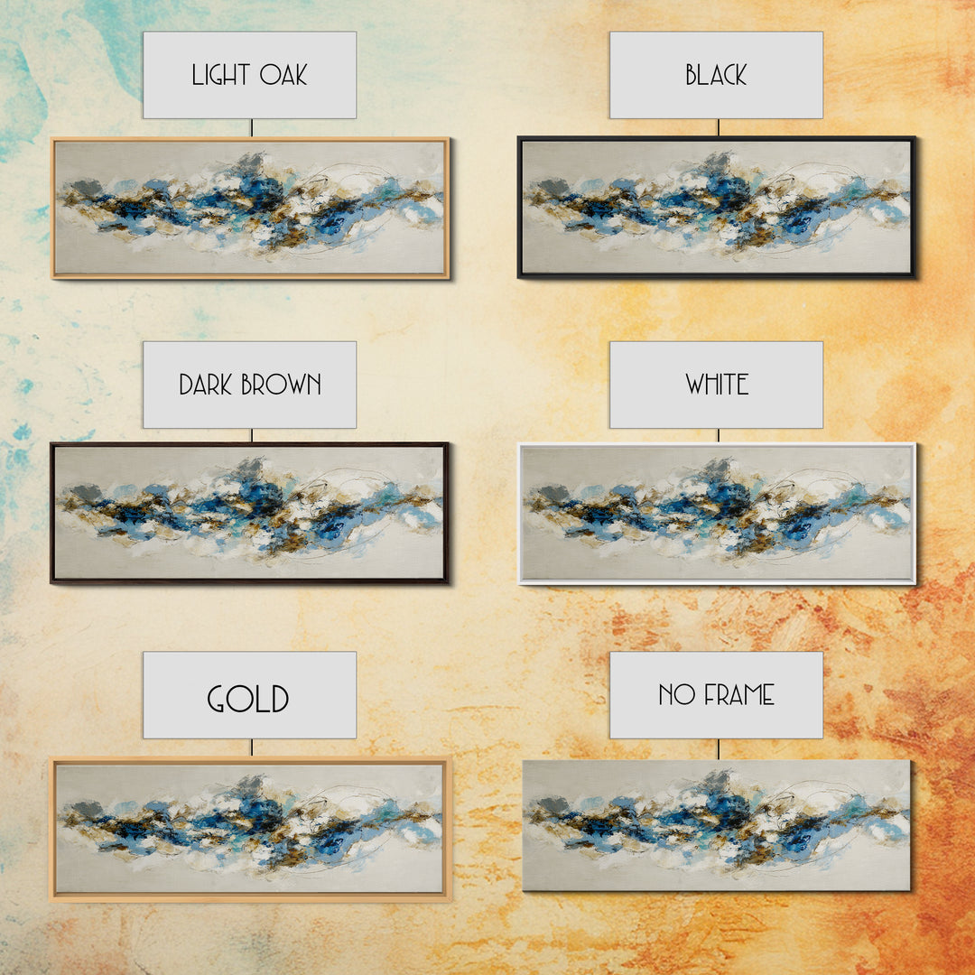 Abstract Water Forms Framed Canvas Print, Art, Textured Painting, Living Room Decor, Abstract Art, Digital Wall Art, ART-3x1-59