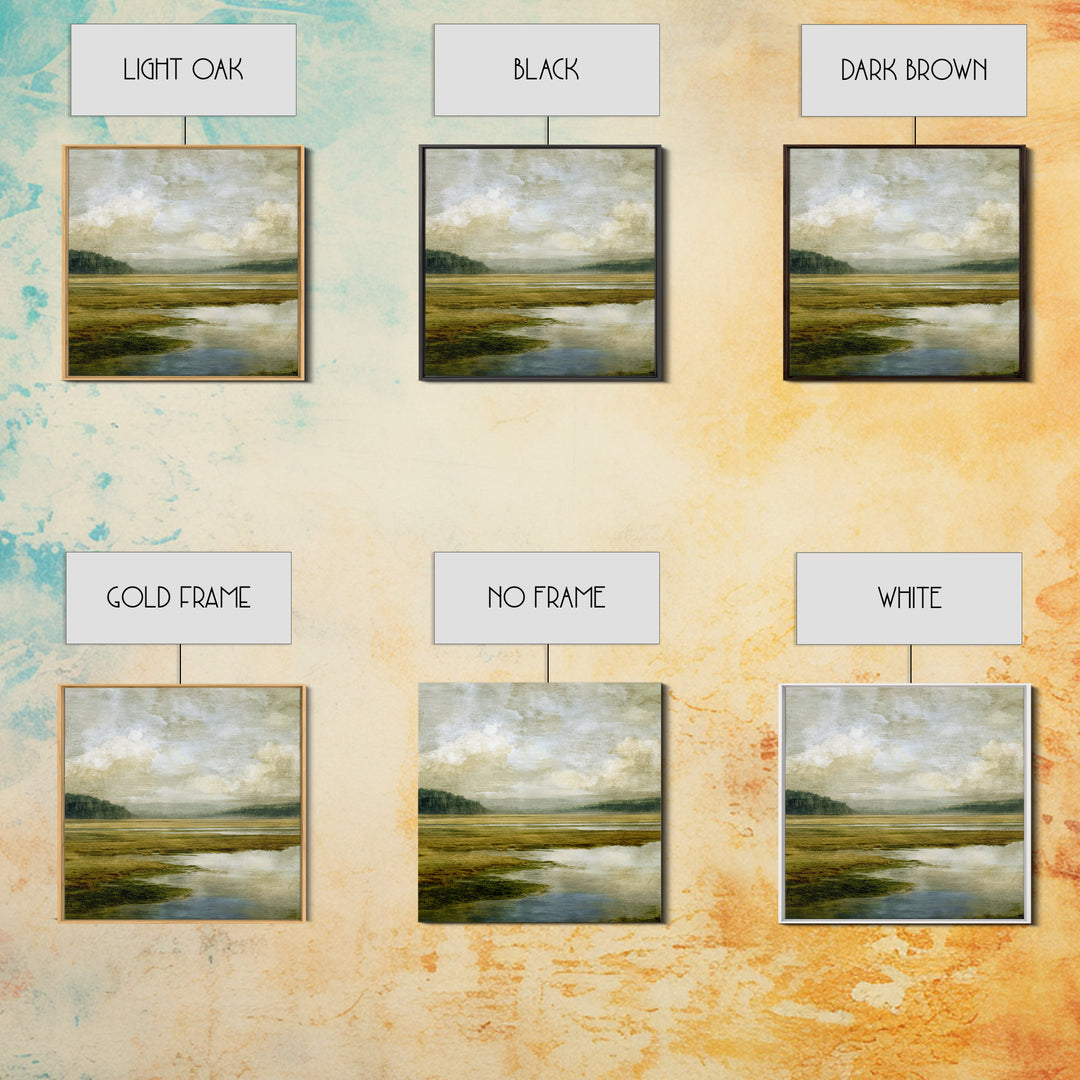 Wide Olive and Beige Meadow Panorama Canvas Print, Above Sofa Art, Set of 3 Wall Art, Living Room Decor, Fine Art, Statement, ASA-1x1-10