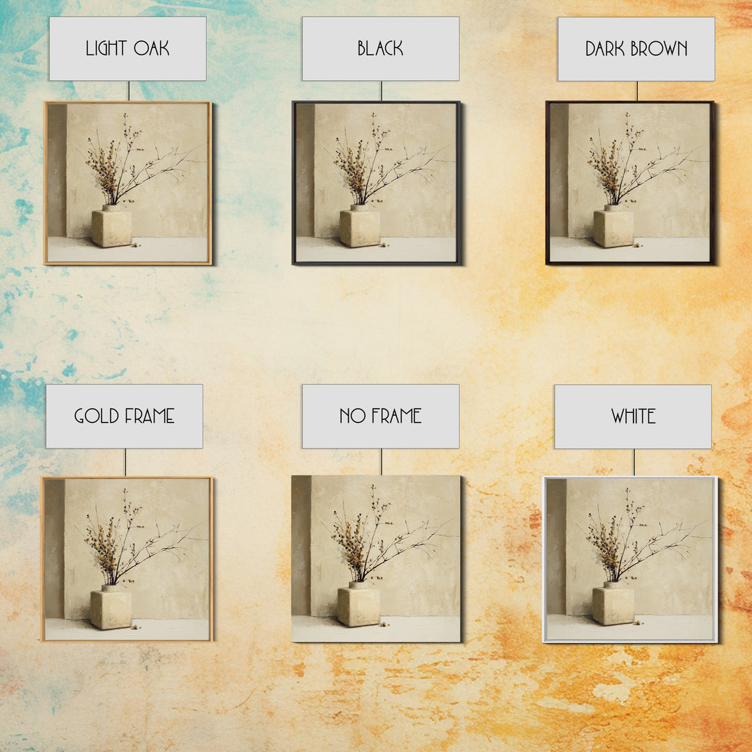 Large Neutral Still Life Framed Canvas Print, Above Sofa Art, Coastal Wall Art, Living Room Decor, Fine Art, Statement, ASA-1x1-38