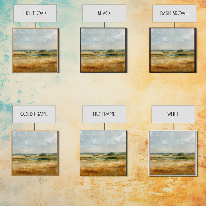Wide Olive and Beige Meadow Panorama Canvas Print, Above Sofa Art, Bauhaus Print, Living Room Decor, Fine Art, Statement, ASA-1x1-82