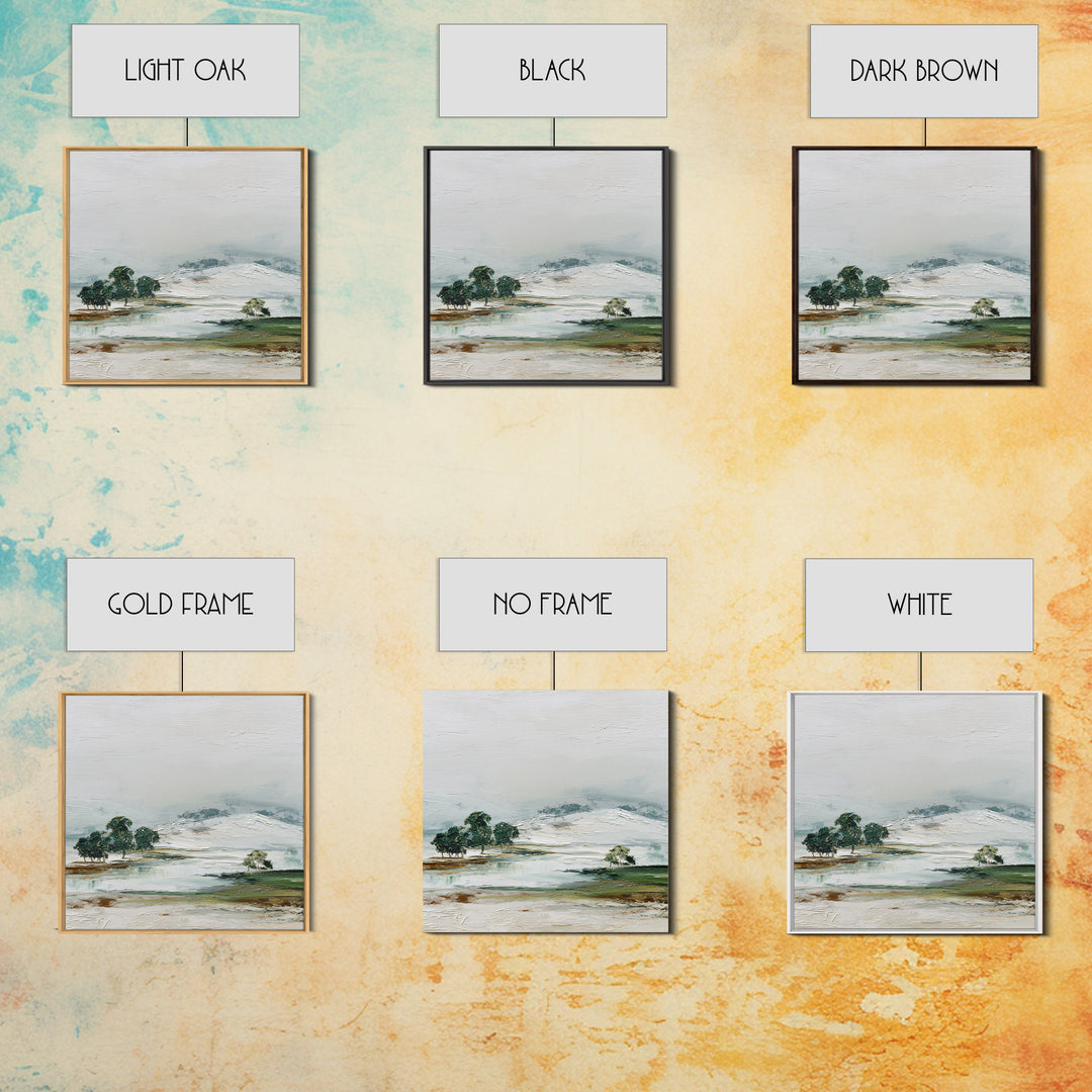 Gallery Style Landscape with Expansive Negative Space Canvas Print, Above Sofa Art, Living Room Decor, Statement, ASA-1x1-96