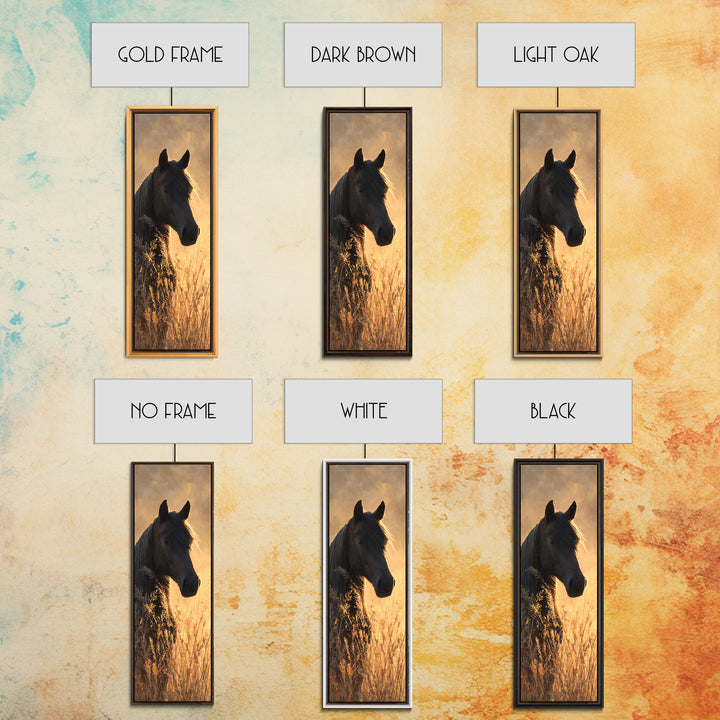 Statement Horse Silhouette Canvas Print, Above Sofa Art, Bedroom Wall Art, Living Room Decor, Fine Art, Statement, Wall Decor, ASA-1x3-49