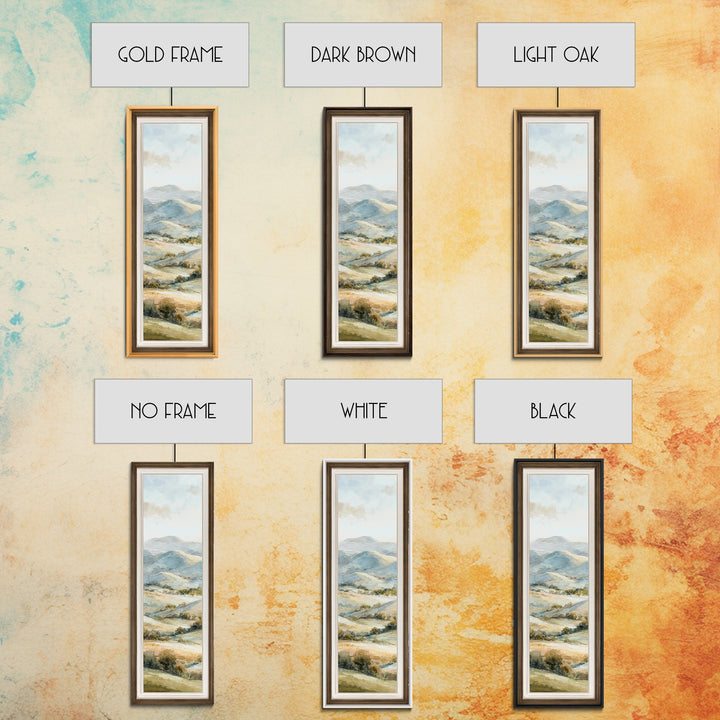 Sunlit Rolling Hills Canvas Print, Above Sofa Art, Wall Decor, Living Room Decor, Fine Art, Statement, Contemporary Art, ASA-1x3-77