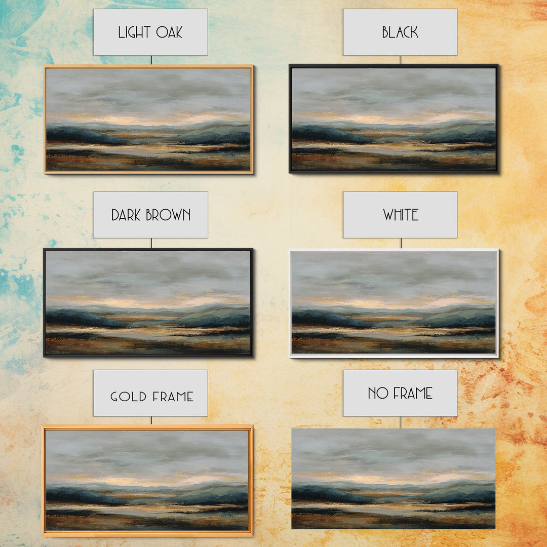 Oversized Abstract Landscape Canvas Print, Above Sofa Art, Luxury Decor, Living Room Decor, Statement, Canvas Wall Art, ASA-2x1-21