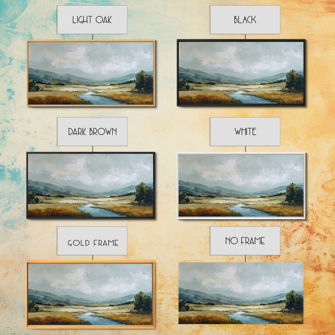 Gallery Style Landscape with Expansive Negative Space Canvas Print, Above Sofa Art, Room Decor, Living Room Decor, Statement, ASA-2x1-44