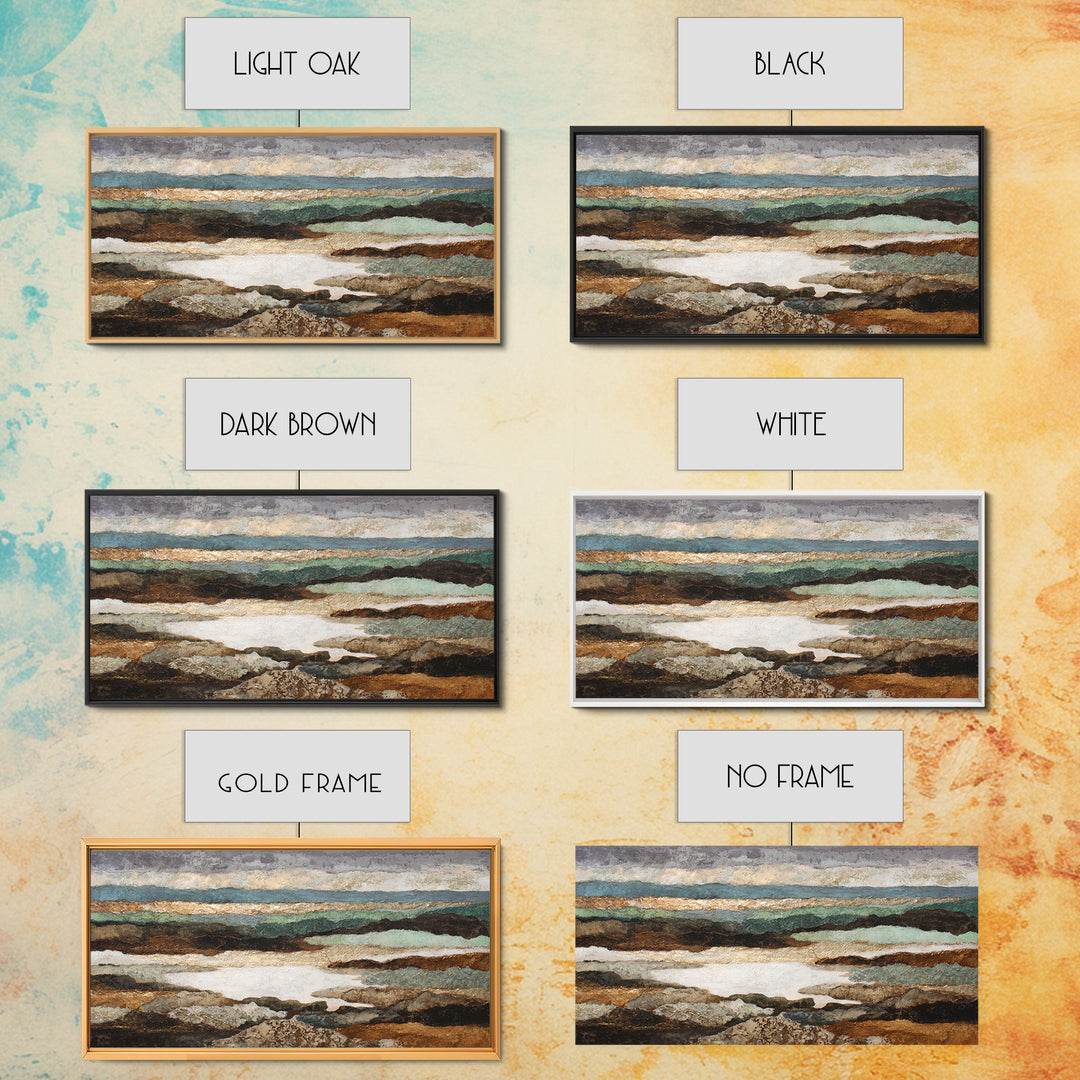 Oversized Abstract Landscape Canvas Print, Above Sofa Art, Framed Wall Art, Living Room Decor, Statement, Living Room Wall Art, ASA-2x1-93