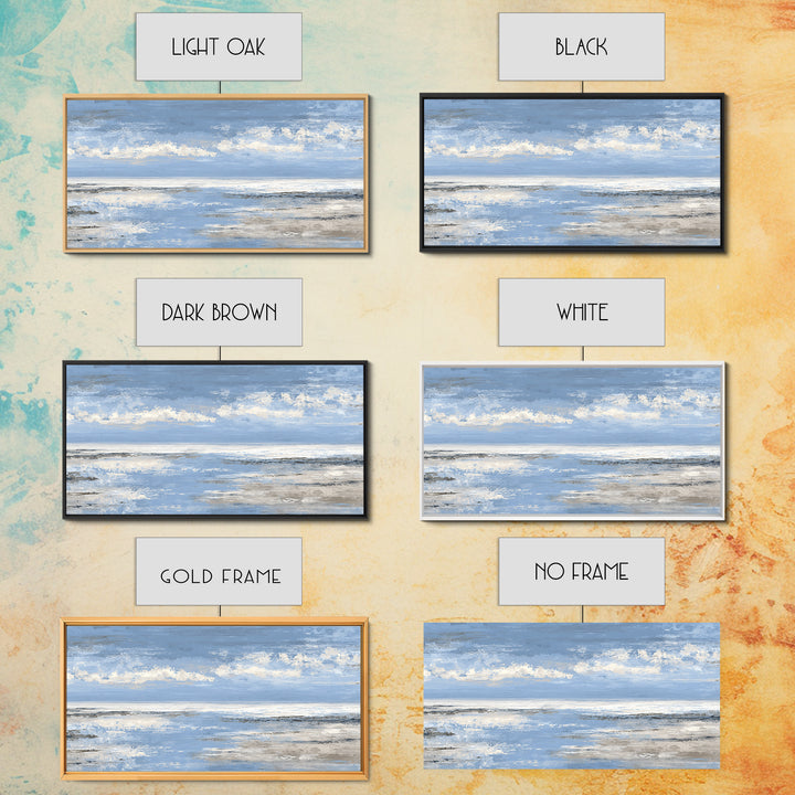 Panoramic Coastal Shoreline from an Aerial View Canvas Print, Above Sofa Art, Coastal Decor, Living Room Decor, Statement, ASA-2x1-95