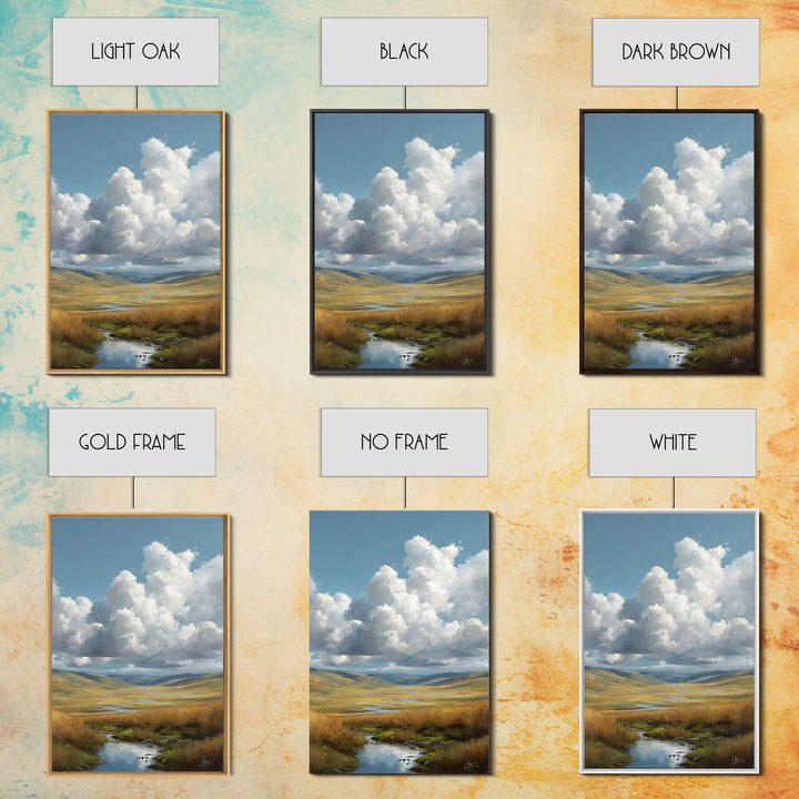 Dramatic Cloudscape over a Distant Valley Canvas Print, Above Sofa Art, Home Decor, Living Room Decor, Fine Art, Statement, ASA-2x3-61