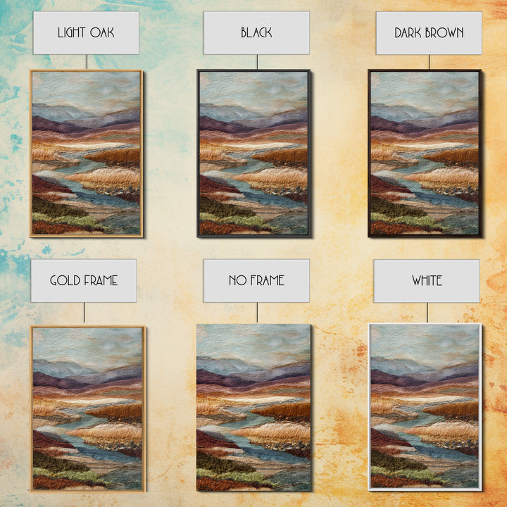 Abstract River Bends Canvas Print, Above Sofa Art, Statement Artwork, Living Room Decor, Abstract Art, Statement, ASA-2x3-79