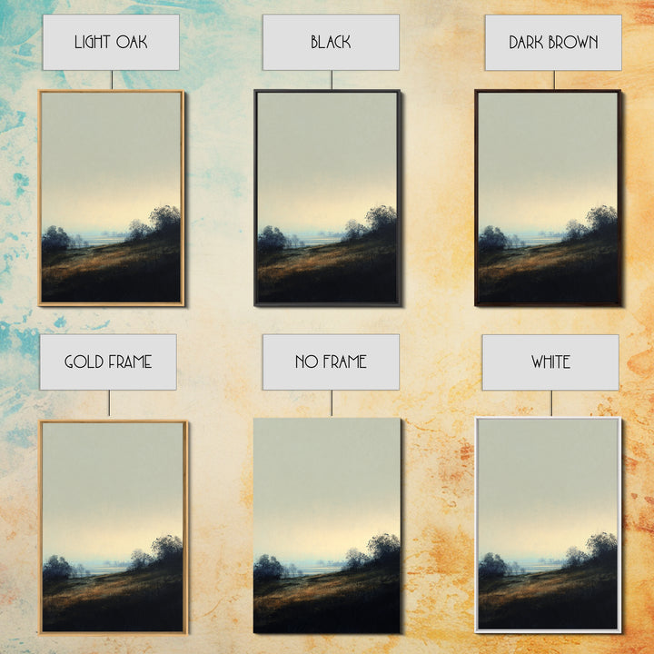 Gallery Style Landscape with Expansive Negative Space Canvas Print, Above Sofa Art, Boho Wall Art, Living Room Decor, Statement, ASA-2x3-8