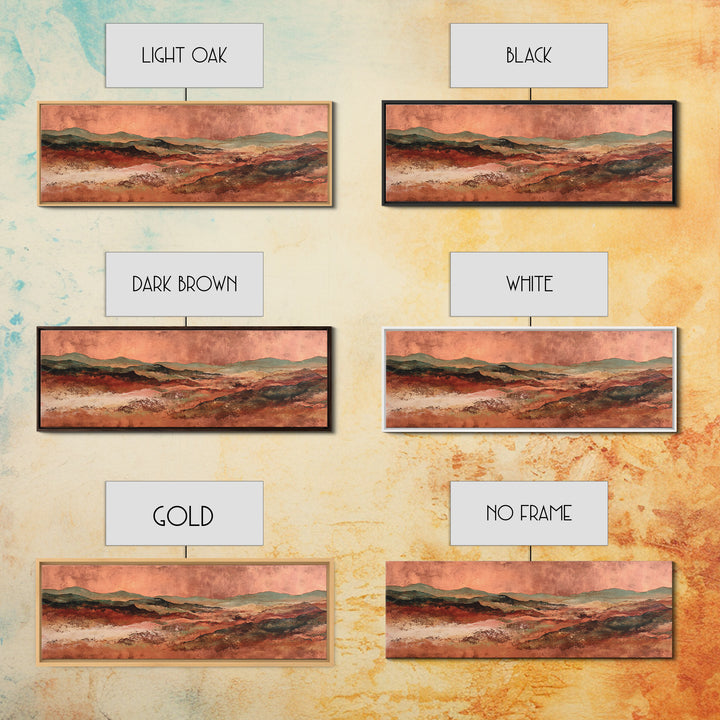 Abstract Canyon Landscape Framed Canvas Print, Above Sofa Art, Neutral Decor, Living Room Decor, Fine Art, Statement, ASA-3x1-23