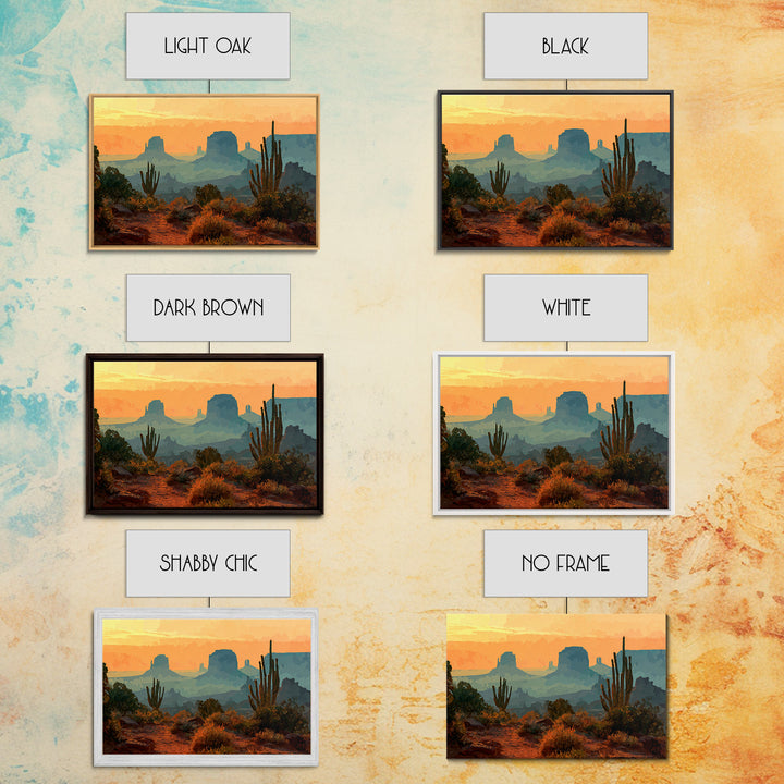 Desert Mesa Panorama Canvas Print, Above Sofa Art, Boho Wall Art, Living Room Decor, Fine Art, Statement, Japandi Wall Art, ASA-3x2-48