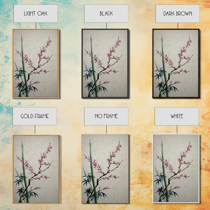 Cherry Blossom Branch Canvas Print, Asian Inspired Art, Asian Wall Art, Living Room Decor, Fine Art, Harmony, Minimalist Decor, ASI-2x3-11