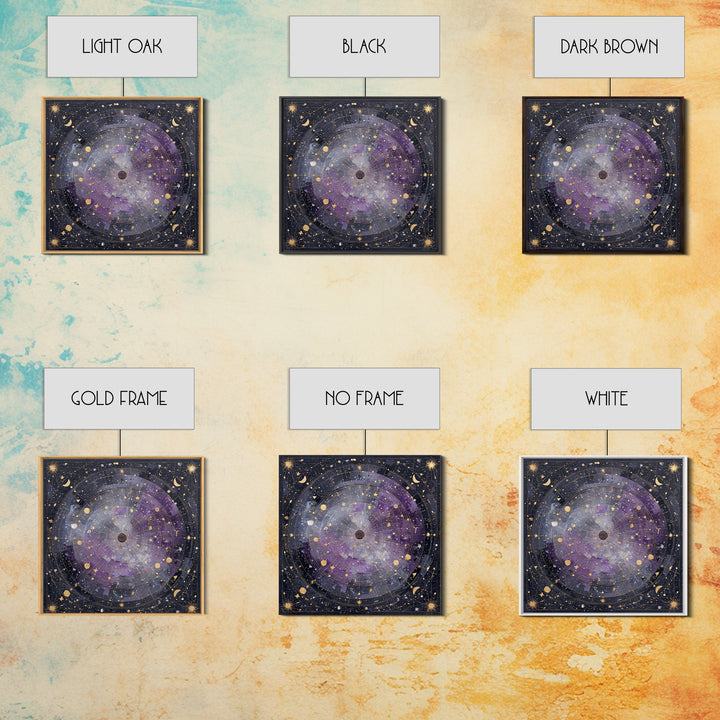 Scorpio Formed from Stars and Jeweled Shadows Canvas Print, Astrology Art, Statement Artwork, Living Room Decor, Oil Painting, AST-1x1-82