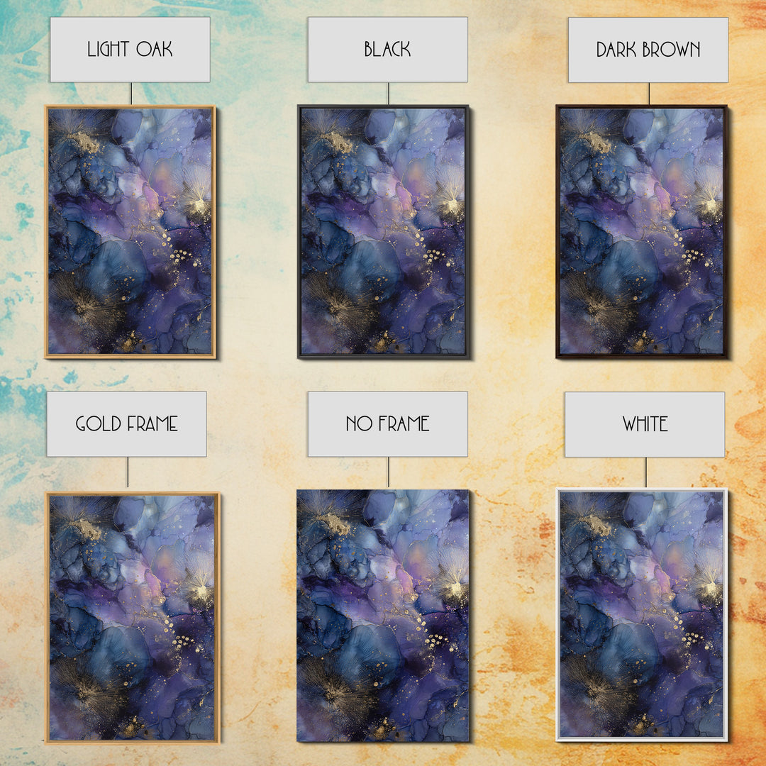 Dreamlike Night Garden Canvas Print, Astrology Art, Living Room Decor, Watercolor Art, Zodiac, Dtf Print, Celestial Wall Art, AST-2x3-54