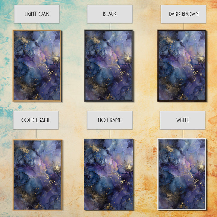 Dreamlike Night Garden Canvas Print, Astrology Art, Living Room Decor, Watercolor Art, Zodiac, Dtf Print, Celestial Wall Art, AST-2x3-54