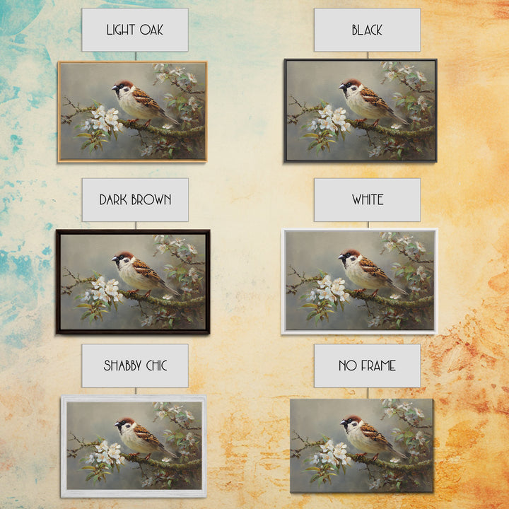 Small Bird on a Flowering Branch Canvas Print, Bed and Breakfast Art, Bedroom Wall Art, Living Room Decor, Watercolor Art, BAB-3x2-66
