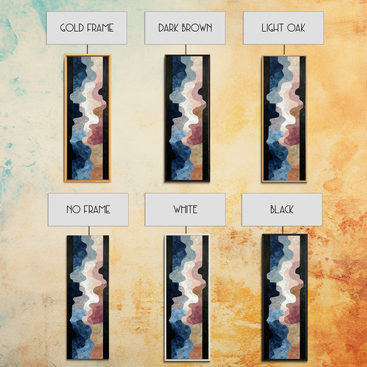 Abstract Soundwave Art Framed Canvas Print, Basement Art, Statement Artwork, Living Room Decor, Abstract Art, Retreat, BAS-1x3-8
