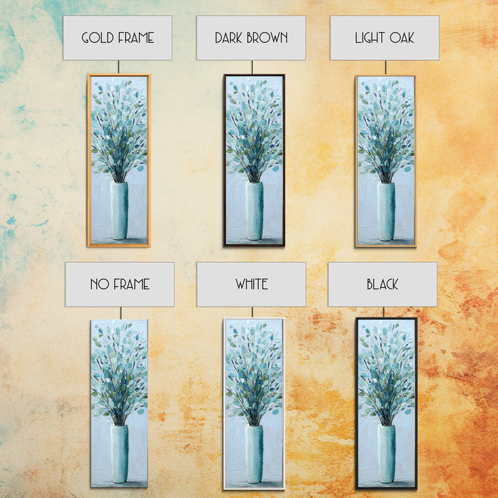 Lavender Sprigs in a Ceramic Vase Canvas Print, Bathroom Art, Digital Art, Bathroom Decor, Fine Art, Spa, Dopamine Decor, BAT-1x3-72