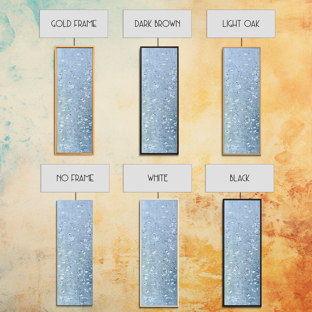 Soft Cloud and Rain Composition Framed Canvas Print, Bathroom Art, Digital Wall Art, Bathroom Decor, Spa, Unique Wall Art, BAT-1x3-79