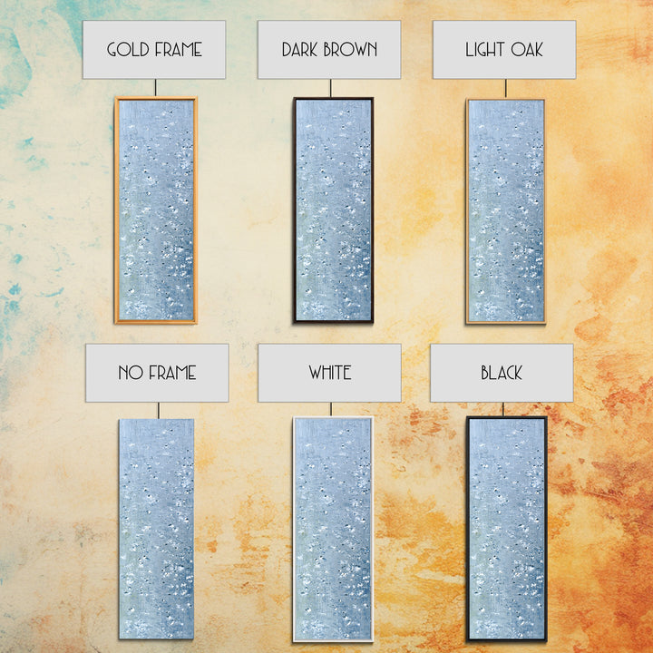 Soft Cloud and Rain Composition Framed Canvas Print, Bathroom Art, Digital Wall Art, Bathroom Decor, Spa, Unique Wall Art, BAT-1x3-79