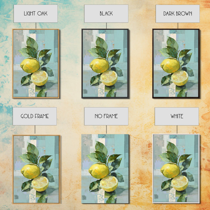 Lemon and Botanical Still Life Framed Canvas Print, Bathroom Art, Art Print, Bathroom Decor, Fine Art, Spa, Custom Pet Portrait, BAT-2x3-38