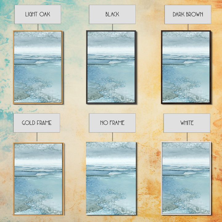Misty Lake Scene Framed Canvas Print, Bathroom Art, Textured Painting, Bathroom Decor, Fine Art, Spa, Bathroom Wall Art, BAT-2x3-41