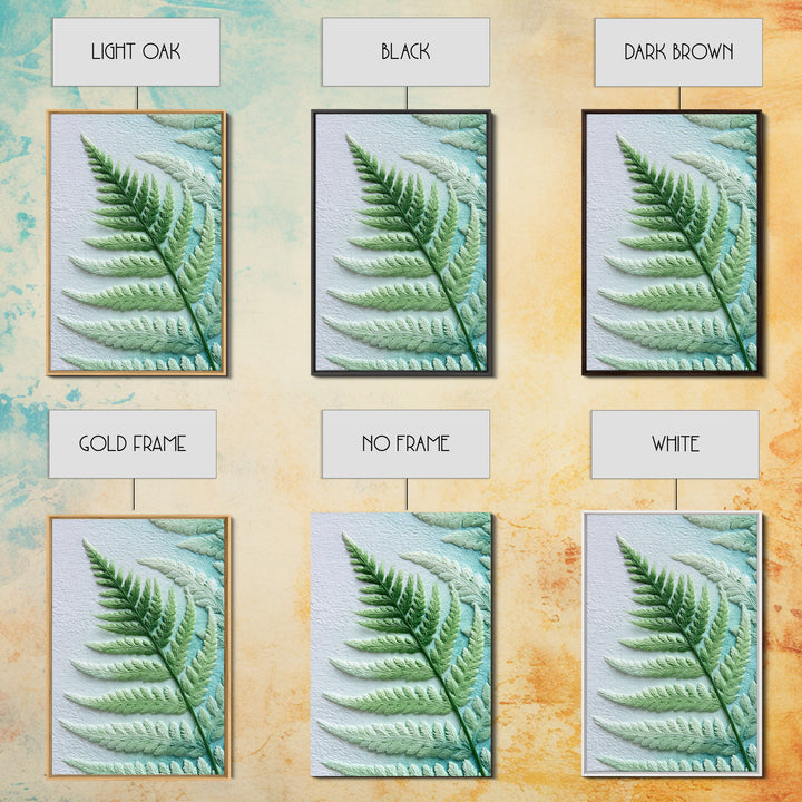 Green Fern Frond Closeup Framed Canvas Print, Bathroom Art, Fine Art Print, Bathroom Decor, Watercolor Art, Spa, Poster, BAT-2x3-42