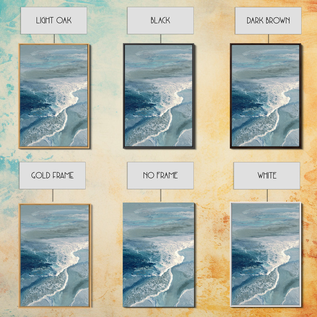 Calming Blue Ocean Wave Study Canvas Print, Bathroom Art, Digital Wall Art, Bathroom Decor, Fine Art, Spa, Unique Wall Art, BAT-2x3-57