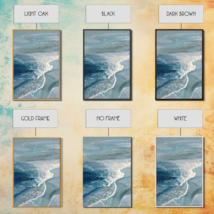 Calming Blue Ocean Wave Study Canvas Print, Bathroom Art, Digital Wall Art, Bathroom Decor, Fine Art, Spa, Unique Wall Art, BAT-2x3-57