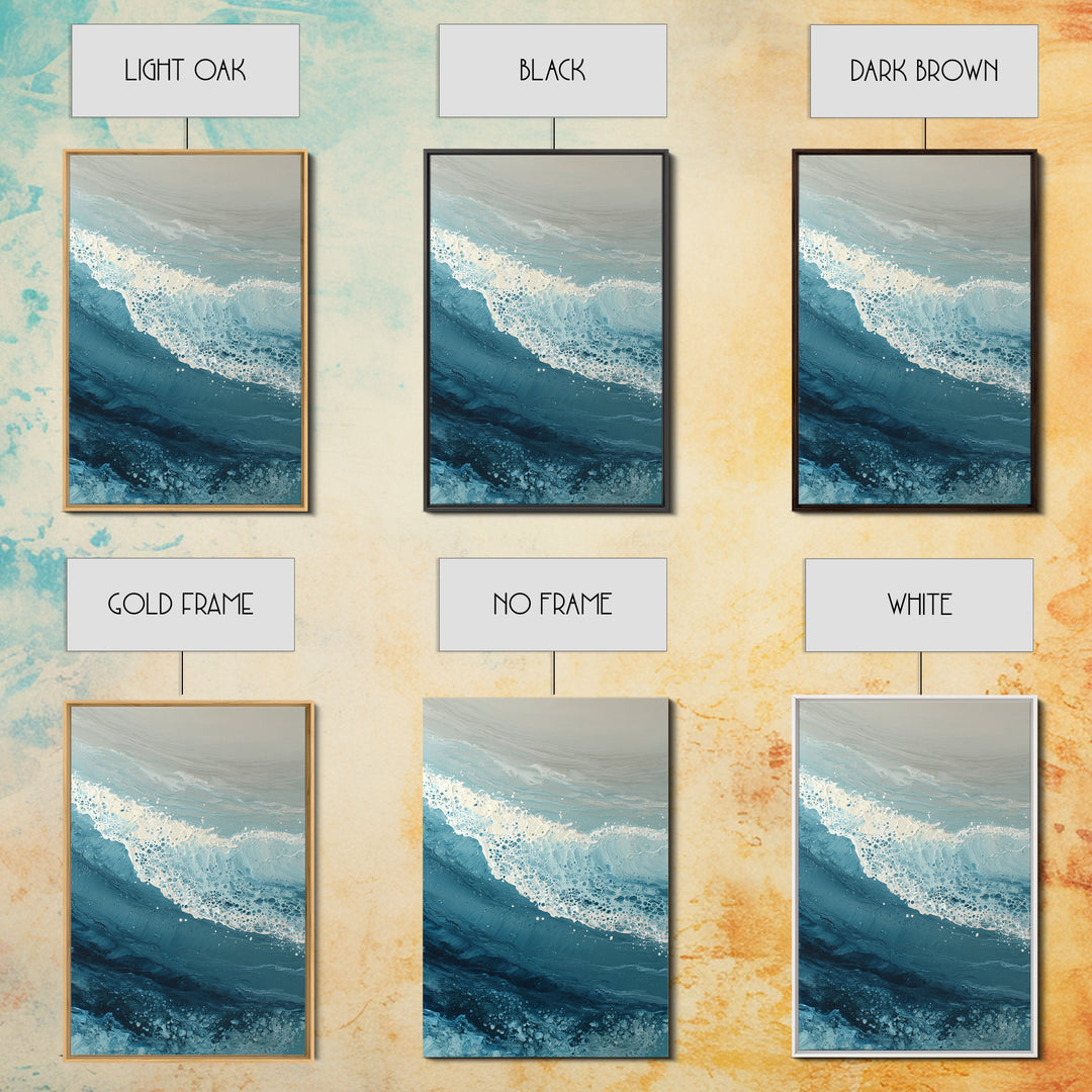 Calming Blue Ocean Wave Study Canvas Print, Bathroom Art, Digital Wall Art, Bathroom Decor, Fine Art, Spa, Unique Wall Art, BAT-2x3-81