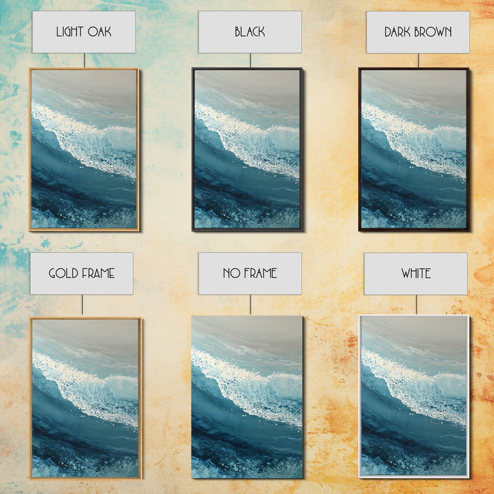 Calming Blue Ocean Wave Study Canvas Print, Bathroom Art, Digital Wall Art, Bathroom Decor, Fine Art, Spa, Unique Wall Art, BAT-2x3-81