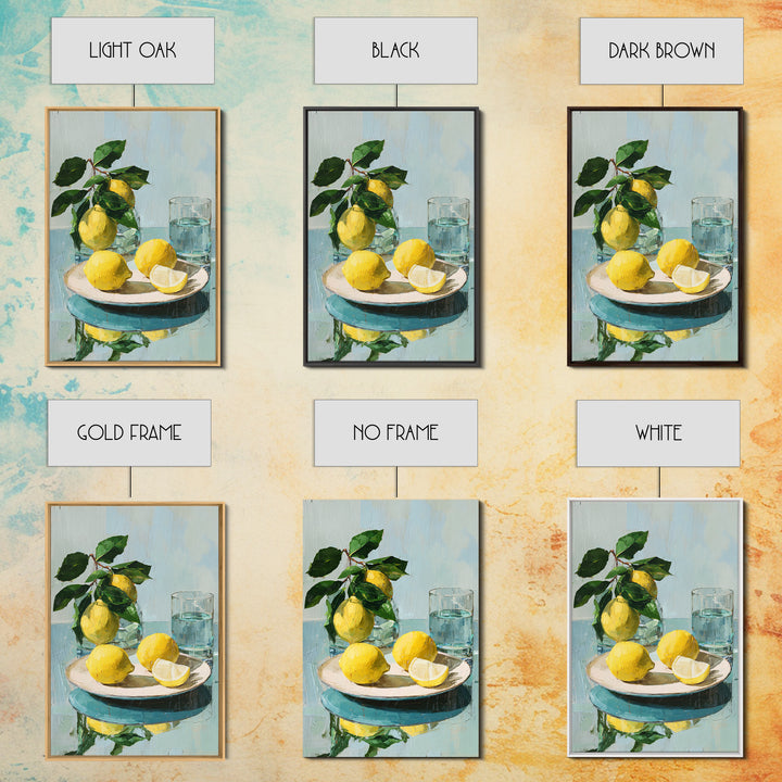 Lemon and Botanical Still Life Canvas Print, Bathroom Art, Wall Art, Bathroom Decor, Spa, Dog Portrait, Canvas Wall Art, BAT-2x3-86