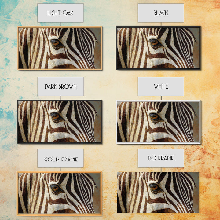 Zebra Stripe Closeup as Graphic Abstraction Canvas Print, Black and White Art, Contemporary Art, Living Room Decor, Monochrome, BAW-2x1-28