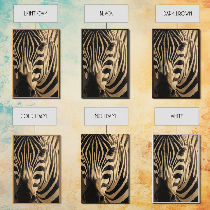 Zebra Stripe Closeup as Graphic Abstraction Canvas Print, Black and White Art, Halloween Decor, Living Room Decor, Monochrome, BAW-2x3-64