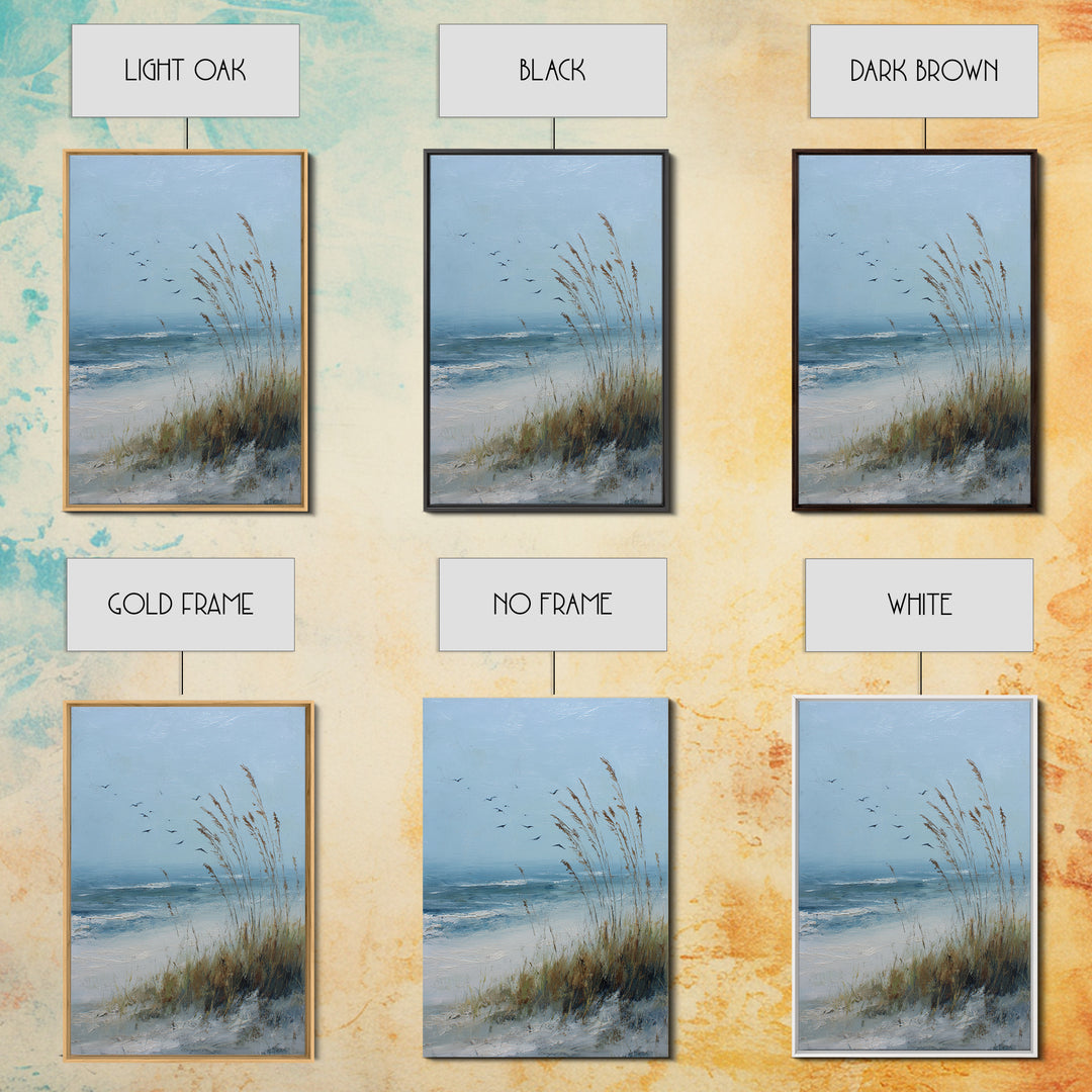 Sea Oats Swaying Framed Canvas Print, Beach Art, Abstract Wall Art, Coastal Decor, Fine Art, Shore, Coastal Art, Beach Print, BEA-2x3-85