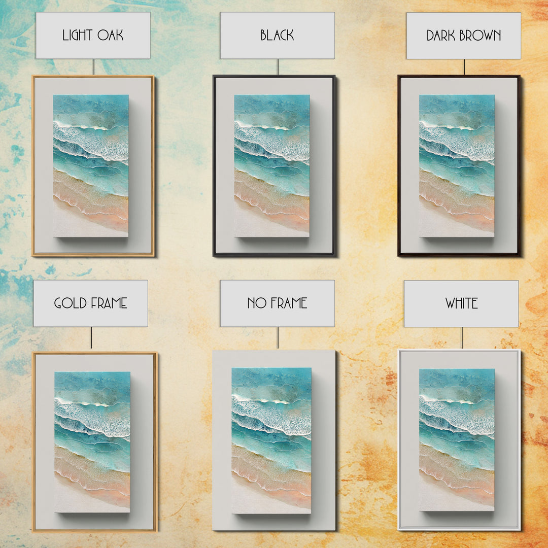 Aerial Turquoise Shoreline Canvas Print, Beach Art, Art, Coastal Decor, Fine Art, Shore, Abstract Wall Art, Whimsical Decor, BEA-2x3-9