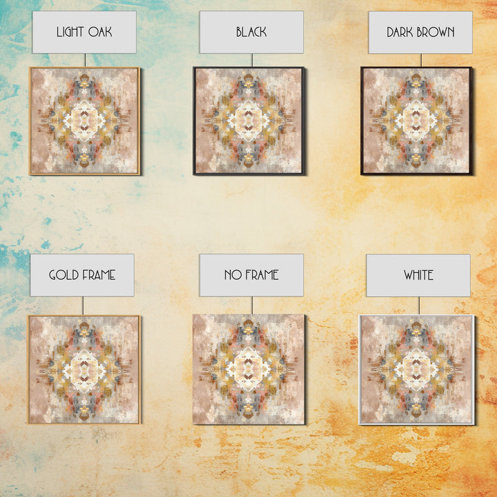 Tribal Neutral Pattern Canvas Print, Boho Art, Set of 3 Prints, Living Room Decor, Fine Art, Bohemian, Contemporary Art, BOH-1x1-14
