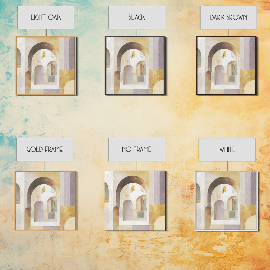 Neutral Rainbow Arches Canvas Print, Boho Art, Art Print, Living Room Decor, Fine Art, Bohemian, Digital Print, Printable Art, BOH-1x1-99