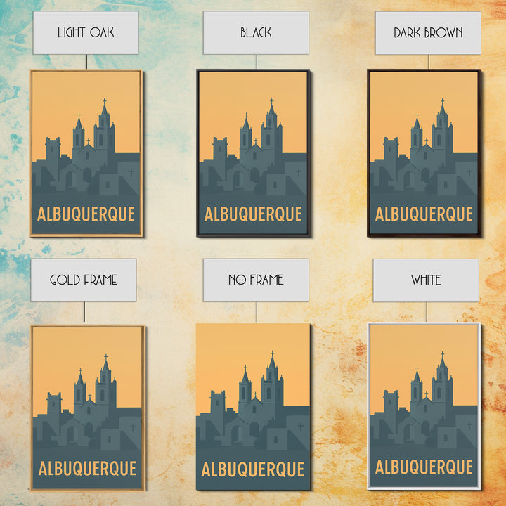 Albuquerque New Mexico Travel Poster, Canvas Print, Retro Wall Art, Albuquerque Poster Print, Travel Wall Art, Vintage City Poster