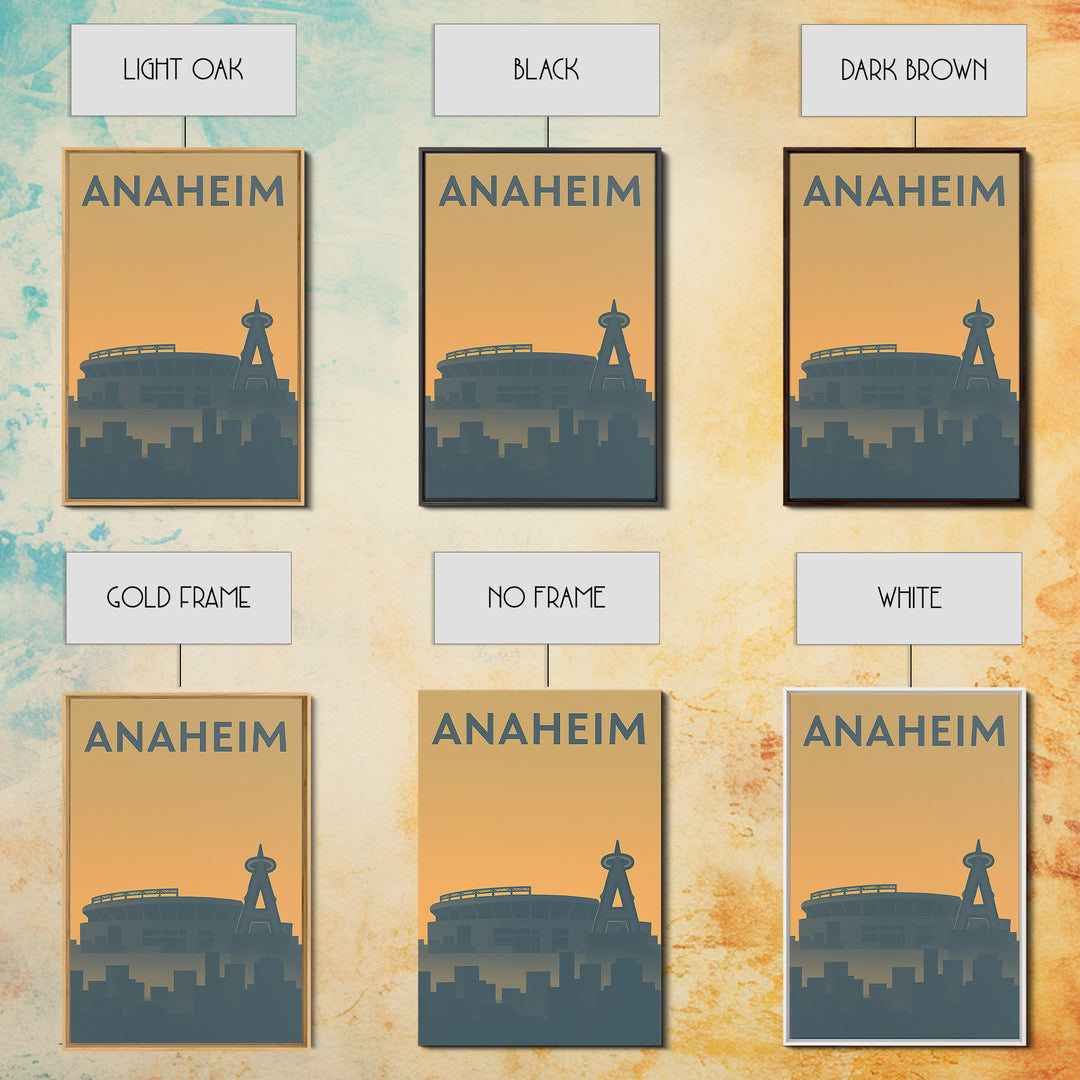 Anaheim California Travel Poster, Canvas Print, City Poster Art, Anaheim Art Print, Gift For Travelers, City Illustration, Travel Art Print