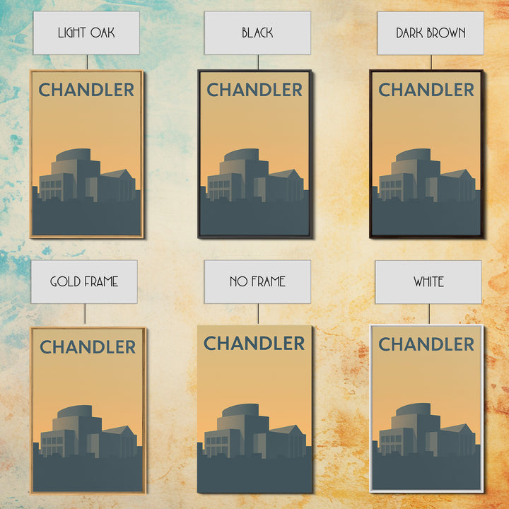 Chandler Arizona Travel Poster, Canvas Print, Retro Wall Art, Chandler City Art, Retro Travel Print, City Travel Prints, City Art Print