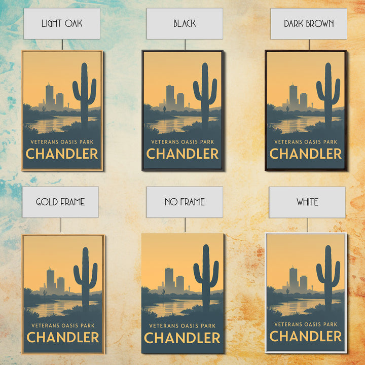 Chandler Travel Poster, Framed Canvas Print, Vintage City Poster Art, Chandler Wall Art, Travel Poster Set, Fine Art Print, Poster Print