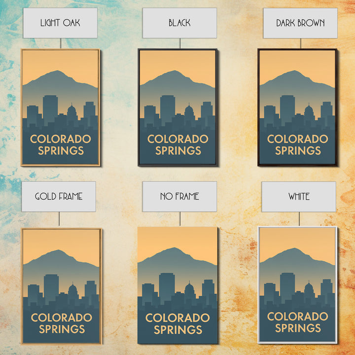Colorado Springs Travel Poster, Canvas Print, Mid Century Travel Art, Colorado Springs Wall Art, Living Room Wall Art, Mid Century Wall Art