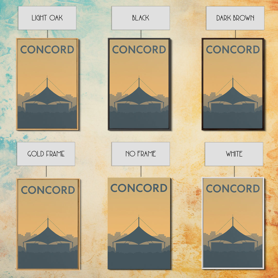 Concord California Travel Poster, Canvas Print, Mid Century Travel Art, Concord Art Print, Travel Poster Set, Wall Decor, City Travel Prints