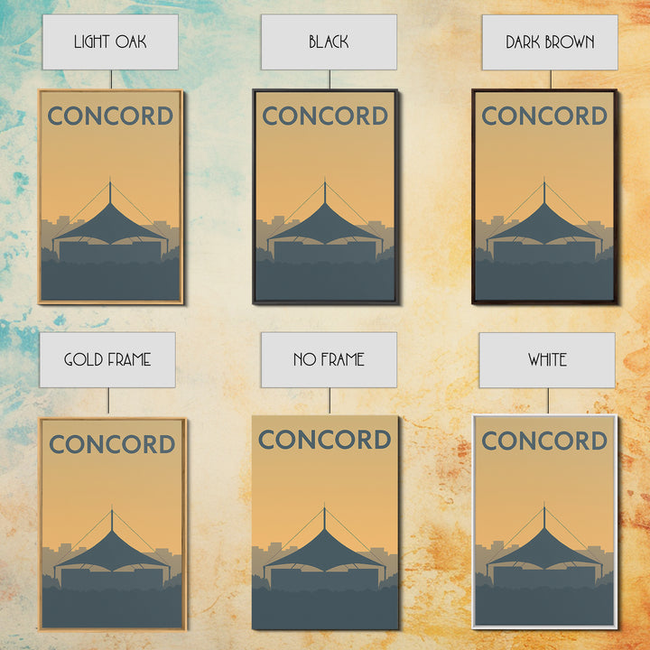 Concord California Travel Poster, Canvas Print, Mid Century Travel Art, Concord Art Print, Travel Poster Set, Wall Decor, City Travel Prints